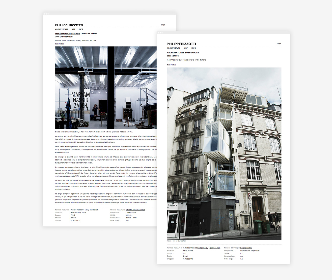 Philippe Rizzotti - Site Web Détails
