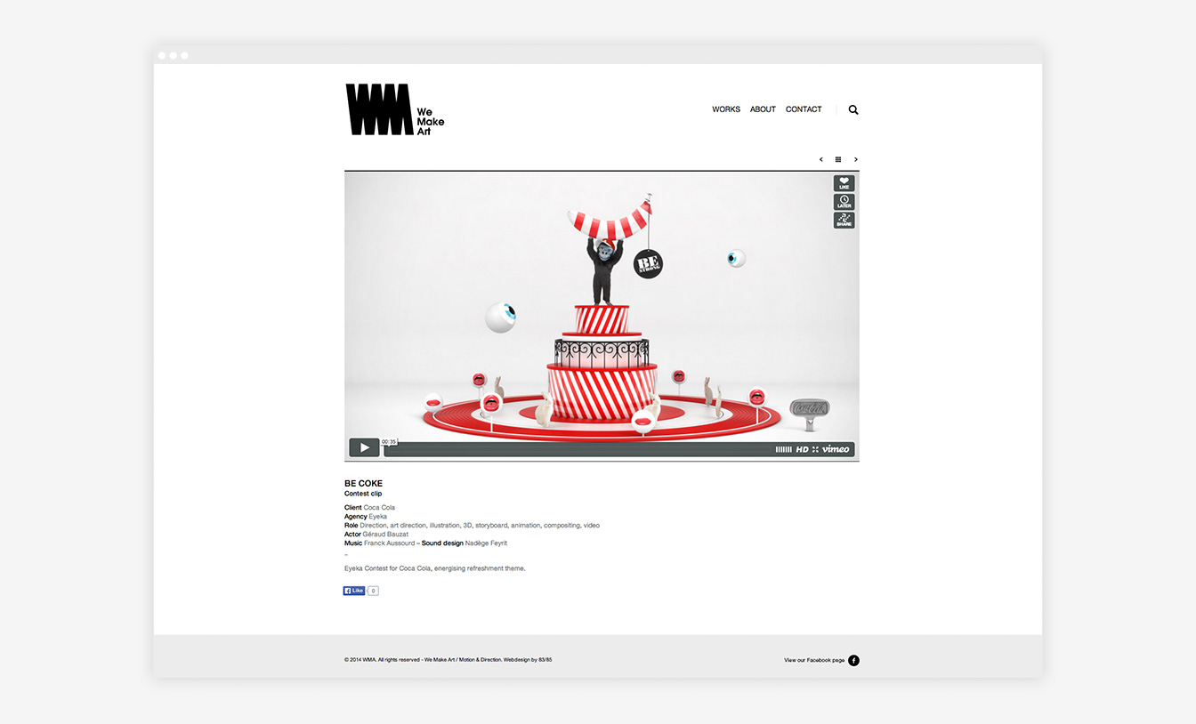 We Make Art - Site Web Détails